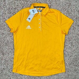 Adidas Women’s Classic Short Sleeve Polo Shirt Team Gold IX4883 Size Large (New)